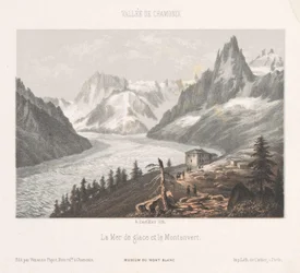 Vue sur Le Chapeau près du glacier Mer-de-Glace