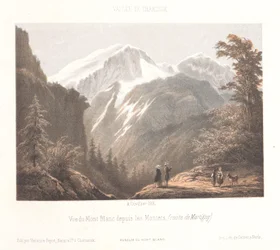 Vue sur le glacier Mer-de-Glace (Souvenir de Chamonix-Mont-Blanc)