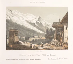 Vue de la vallée de Chamonix depuis le col Les Montées
Entrée de la Vallée de Chamonix aux Montées (titre sur l