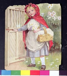 Le Petit Chaperon Rouge à la Porte du Jardin