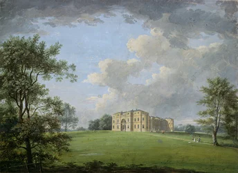 Highcliffe, près de Christchurch, depuis le parc, avec un groupe de figures