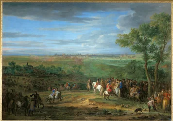 Arrivee de Louis XIV au camp devant Maastricht, Juin 1673 ...