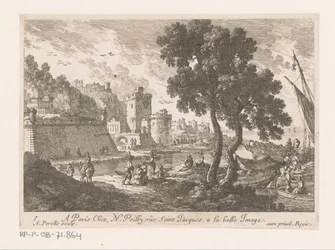 Vue du port avec deux arbres