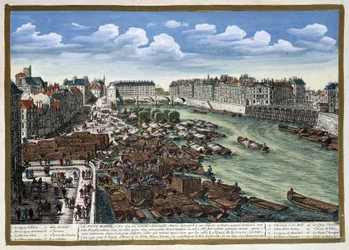 Le Pont Marie après sa reconstruction - dans « Paris » par Perelle