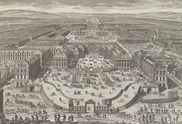 Vue générale du château de Versailles, 1680s