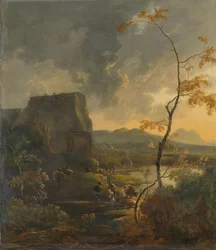 Paysage italien avec ancien Tempietto