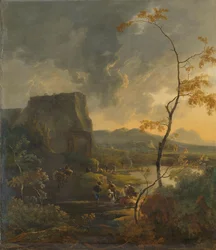 Paysage italien avec Tempietto ancien