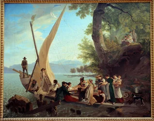 Embarquement de la noce sur un voilier