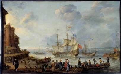 Navire peint par Adam Willaerts (1577-1664) 17ème siècle Le Havre, Musée des Beaux-Arts
