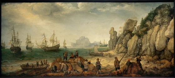 Chasse aux chèvres sauvages sur une côte rocheuse