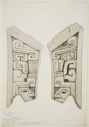 Relief en pierre sculptée de Veracruz, Mexique