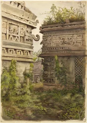 Scène de Chichen Itza, Mexique