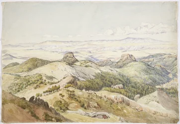 Vue depuis Cerro de Navajas, Hidalgo, Mexique