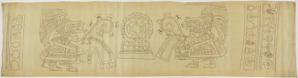 Peinture murale de Teotihuacan, État de Mexico, Casa de Barrios - "Maison des Prêtres"