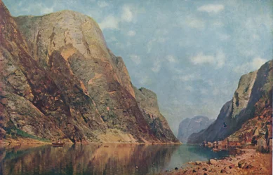 Fjord de Sogne, Norvège, fin du XIXe siècle, 1914