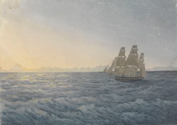 Andes, Pic Aconcagua à 170 miles de distance, 18 juin 1849