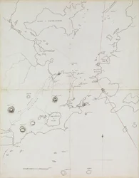 Carte du port de Rio de Janeiro, Brésil, c.1849