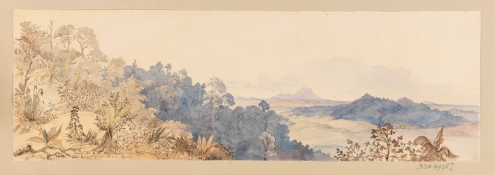 De Quop Mountain ou Le Village des Sunta Dyaks du carnet de croquis des Antilles, Amérique du Nord et Bornéo