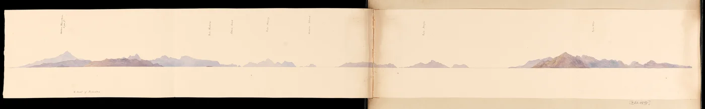 Côte nord de Sumatra du carnet de croquis des Antilles, Amérique du Nord et Bornéo, vers 1845