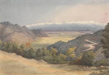 Plaine de Santiago, Chili, depuis la Cuesta del Prado, 7 janvier 1851