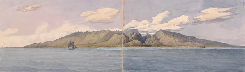 Tahiti [Îles de la Société]. Le Ravin de Fautaua - Montagne Couronne ou Diadème au centre de l