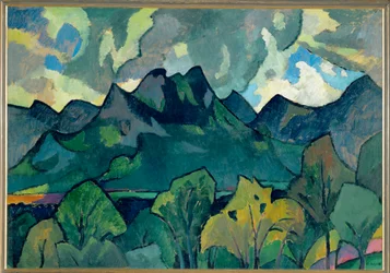 Paysage de montagne bavarois près de Brannenburg