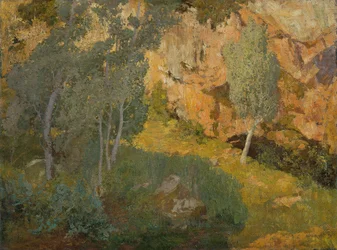Vallée rocheuse ensoleillée