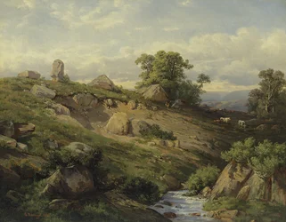 Pente de vallée avec éboulement, 1861