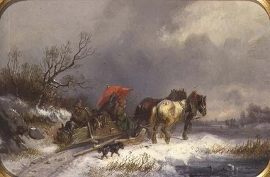 Un Traîneau en Hiver
