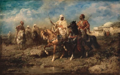 Arabes, fin du XIXe siècle (huile sur toile)