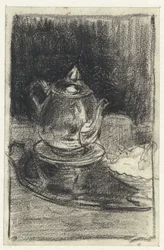 Théière sur un réchaud