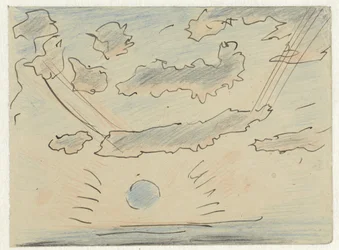 Étude de nuages avec soleil