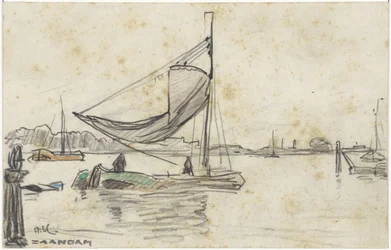 Voiliers sur la Zaan près de Zaandam