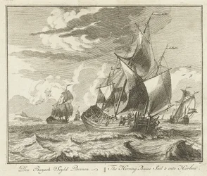 Bateau de hareng rentrant au port, vers 1725