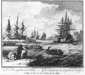 «Naviguer dans la glace et chercher la baleine» (no 1 de la série sur la chasse à la baleine)