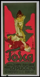 Tosca, affiche publicitaire pour une représentation