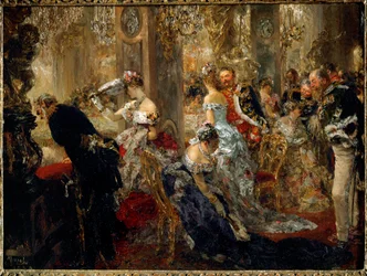 Dans le hall blanc (huile sur toile)