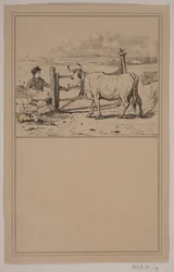 La fille et le garçon. N° 12 dans Chr. Winther et M. Rørbye, "25 images pour petits enfants"