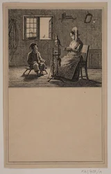 Mère et fils. N° 18 dans Chr. Winther et M. Rørbye, "25 Images pour petits enfants"
