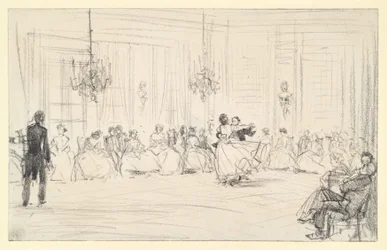 Société de bal et un couple dansant