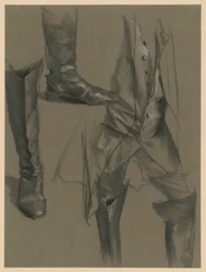 Positions des jambes de Frédéric le Grand. Étude préparatoire pour le tableau « Concert de flûte de Frédéric le Grand à Sanssouci »
