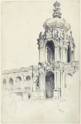 La porte de la Couronne du Zwinger à Dresde