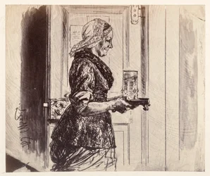 La servante entre dans la salle d