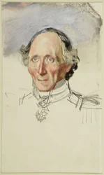 Friedrich August Stüler. Étude pour le tableau « Couronnement de Guillaume Ier à Königsberg »
