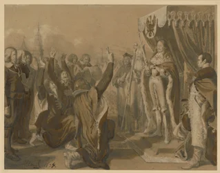 Frédéric-Guillaume, électeur de Brandebourg, reçoit l