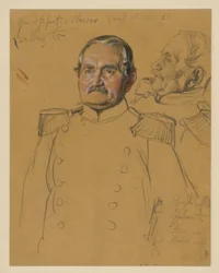 Général von Wussow, esquisse de portrait pour « Le couronnement de Guillaume Ier à Königsberg »