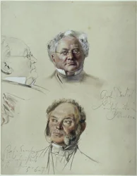Le comte Eulenburg et le comte Dönhoff. Étude pour le tableau « Couronnement de Guillaume Ier à Königsberg »