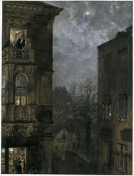 Un coin de maison au clair de lune. Extrait de « L