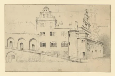 Bâtiment de la chancellerie à Dresde, vu depuis le Stallhof
