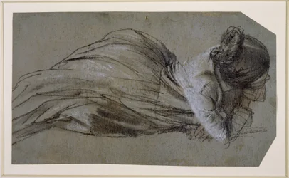 Figure féminine couchée, le bras appuyé vers la droite (Emilie, sœur de Menzel)